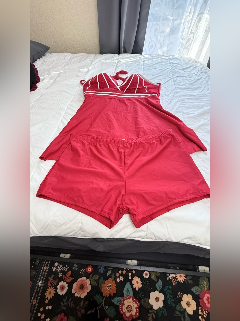 Red Women's Sleepwear Tank & Shorts Set XXXL